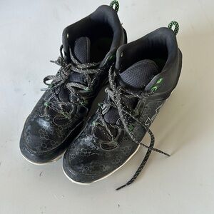 Kids Black and Green baseball cleats